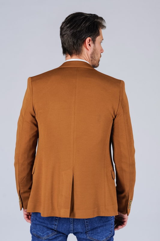 Приталенный пиджак горчичного цвета. Арт.:2-111-4