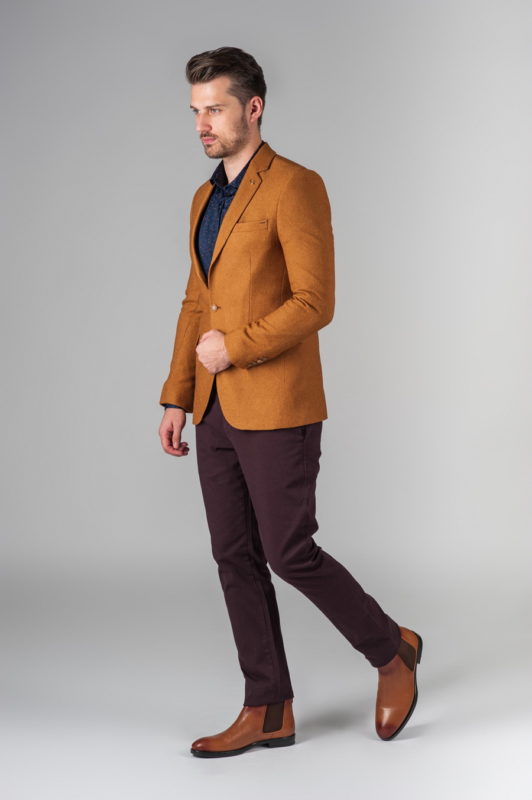 Стильный пиджак горчичного цвета. Арт.:2-232-2