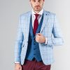 Укороченный мужской пиджак синего цвета. Арт.:2-236-2