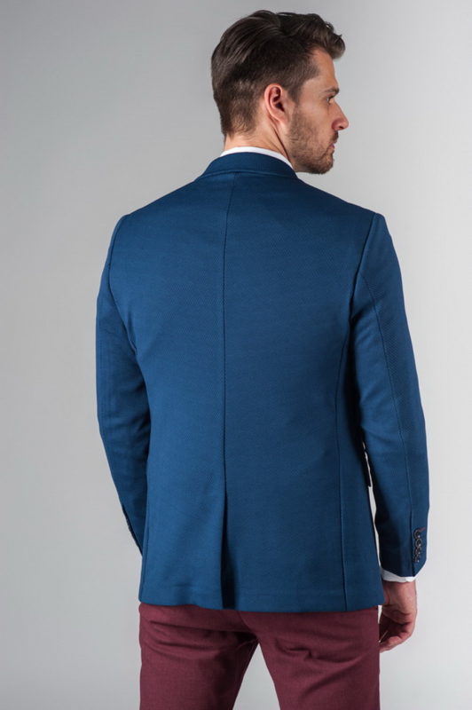 Повседневный мужской пиджак синего цвета. Арт.:2-223-2
