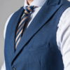 Синяя мужская жилетка под рубашку. Арт.:3-226-3