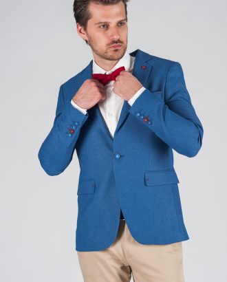 Стильный светло-синий мужской пиджак Арт.:2-017-2