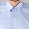 Приталенная голубая рубашка из хлопка. Арт.:5-106-12
