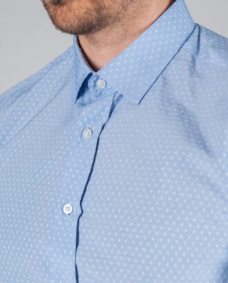 Мужская рубашка голубого цвета. Арт.:5-008-3