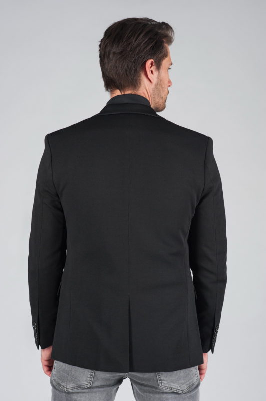 Черный приталенный пиджак Арт.:2-011-1