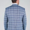 Синий костюм в клетку (пиджак + жилет) Арт.:4-012-1