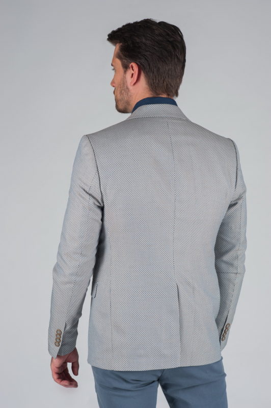 Фактурный пиджак серого цвета Арт.:2-023-2