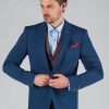 Приталенный повседневный пиджак синего цвета Арт.:2-025-1