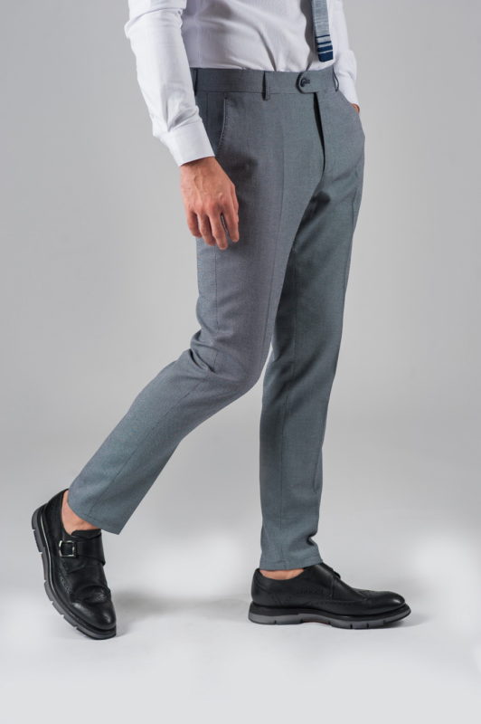 Зауженные брюки серого цвета. Арт.:6-309-3