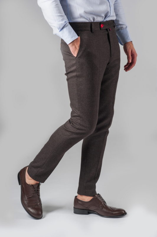 Укороченные брюки из фактурной ткани. Арт.:6-317-3