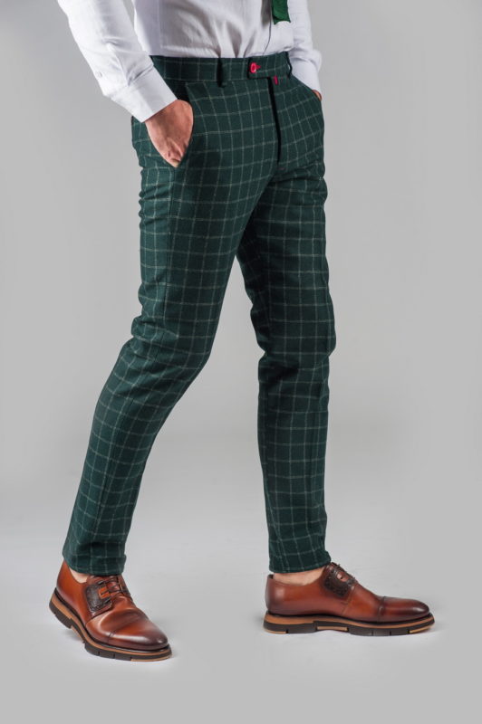 Хлопковые брюки зеленого цвета. Арт.:6-319-3