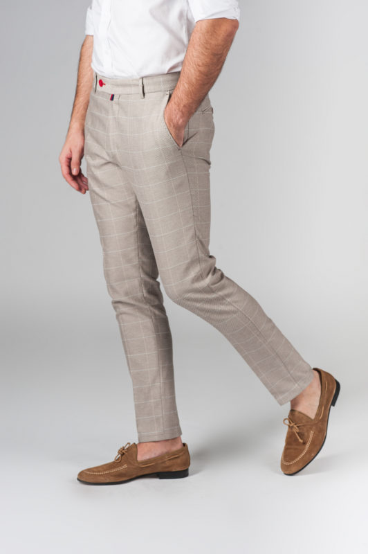 Стильные брюки бежевого цвета. Арт.:6-212-3
