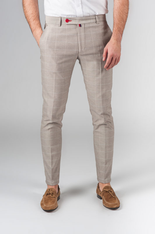 Стильные брюки бежевого цвета. Арт.:6-212-3