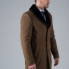 Мужское зимнее пальто с меховым воротником. Арт.:1-241-10