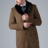 Мужское пальто с воротником стойкой. Арт.:1-246-1