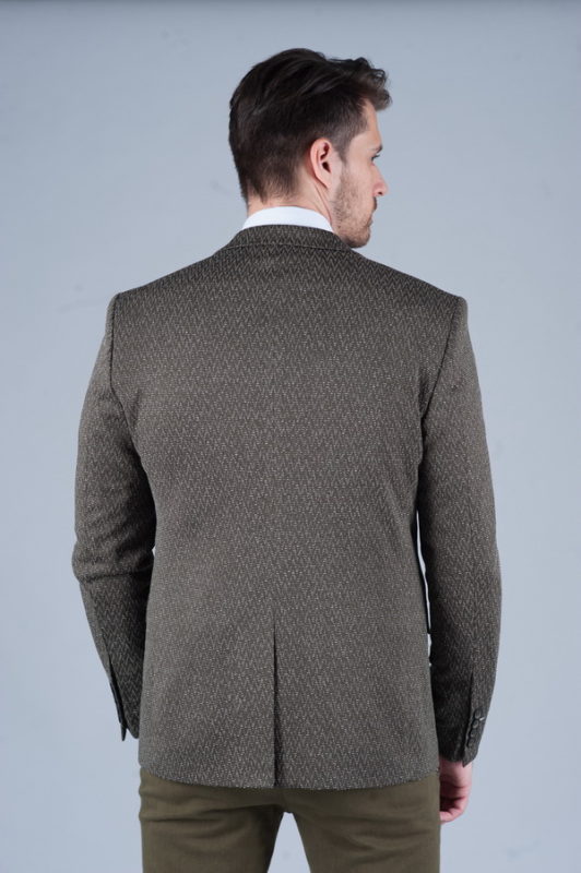 Темный мужской пиджак в стиле кэжуал. Арт.:2-242-1