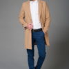 Стильное мужское пальто бежевого цвета. Арт.:1-440-6