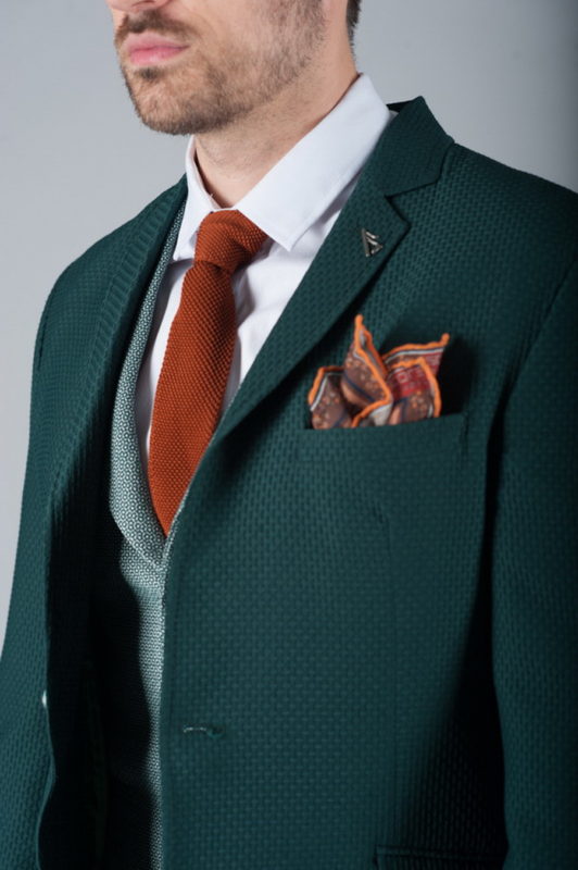 Фактурный зеленый пиджак. Арт.:2-271-4