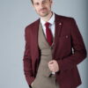 Стильный бордовый мужской пиджак. Арт.:2-272-4