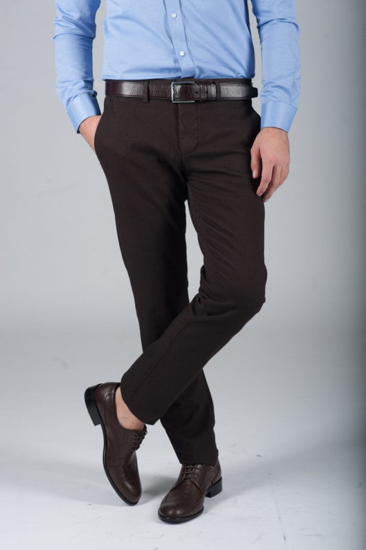 Стильные брюки коричневого цвета. Арт.:6-276-2
