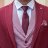 Укороченный пиджак малинового цвета. Арт.:2-418-5