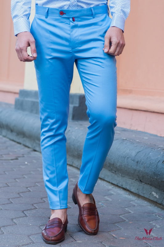 Мужские голубые брюки. Арт.:6-419-3