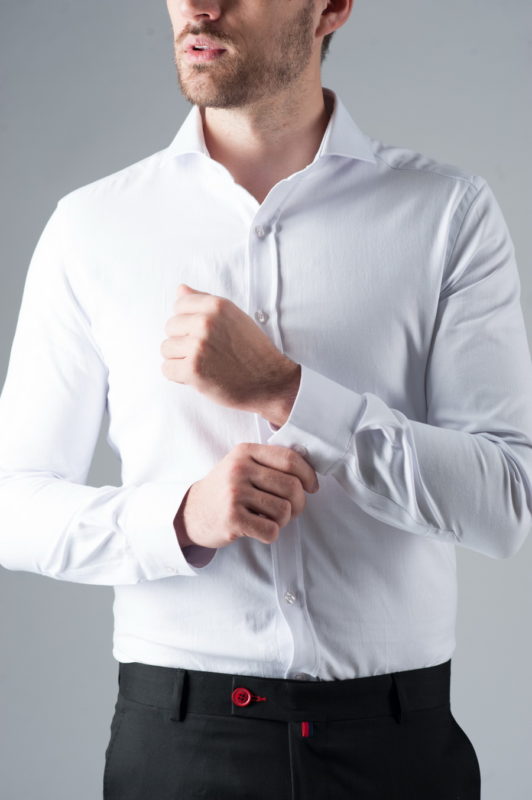 Белая рубашка с французским воротником. Арт.:5-301-3