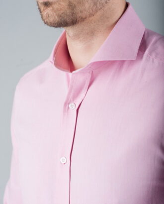 Розовая приталенная рубашка. Арт.:5-278-3