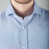 Мужская голубая рубашка приталенного кроя. Арт.:5-284-3