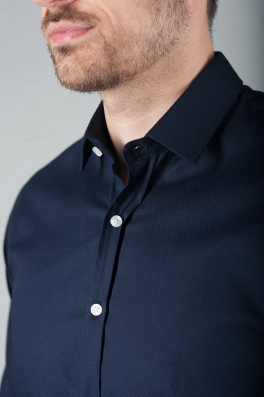 Рубашка черного цвета из фактурной ткани. Арт.:5-285-3