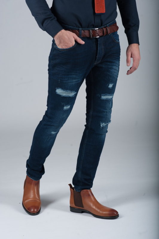 Стильные «рваные» джинсы slim fit. Ар.:7-267