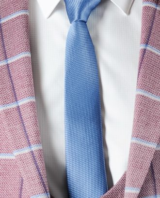 Узкий галстук голубого цвета. Арт.:10-46