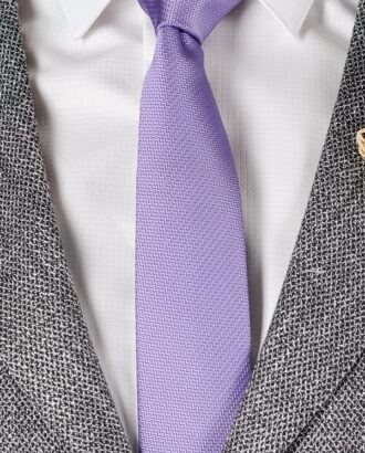Сиреневый галстук  из жаккардовой ткани. Арт.:10-47