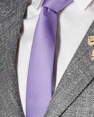 Сиреневый галстук из жаккардовой ткани. Арт.:10-47