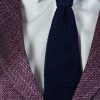 Вязанный галстук чернильного цвета. Арт.:10-48