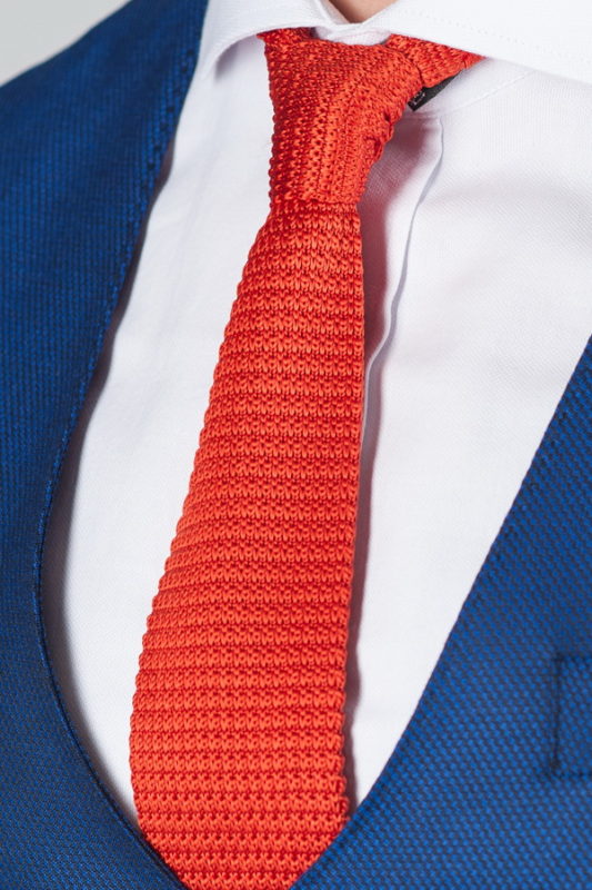Вязанный оранжевый галстук. Арт.:10-51