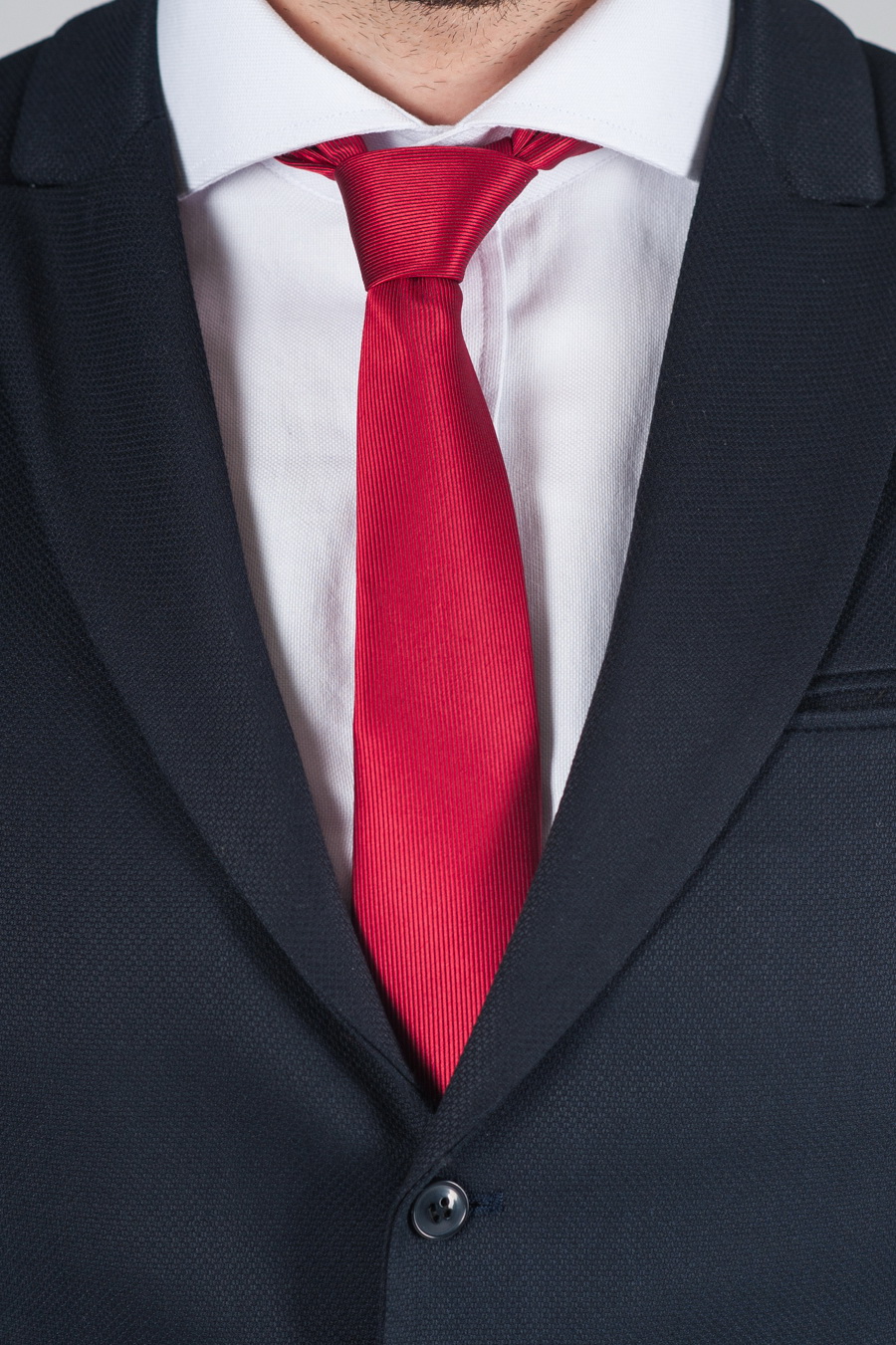 Зауженный красный галстук. Арт.:10-54