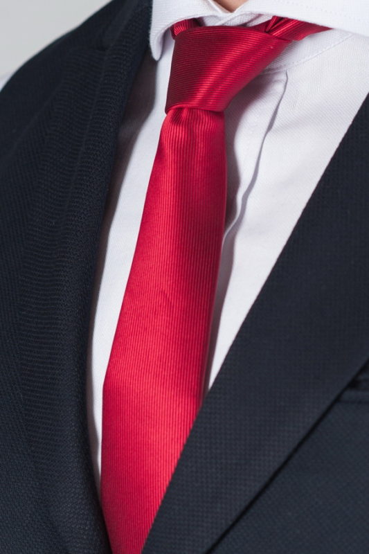 Зауженный красный галстук. Арт.:10-54