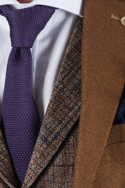 Фактурный фиолетовый галстук. Арт.:10-57