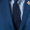 Вязанный галстук темно-синего цвета. Арт.:10-61