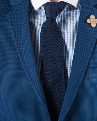Вязанный галстук темно-синего цвета. Арт.:10-61