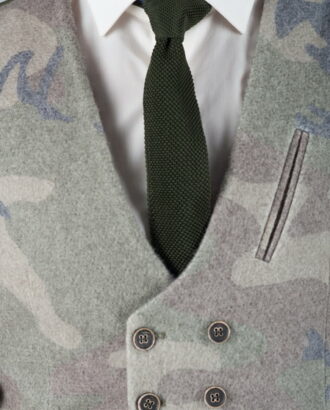 Вязанный галстук темно-зеленого цвета. Арт.:10-63