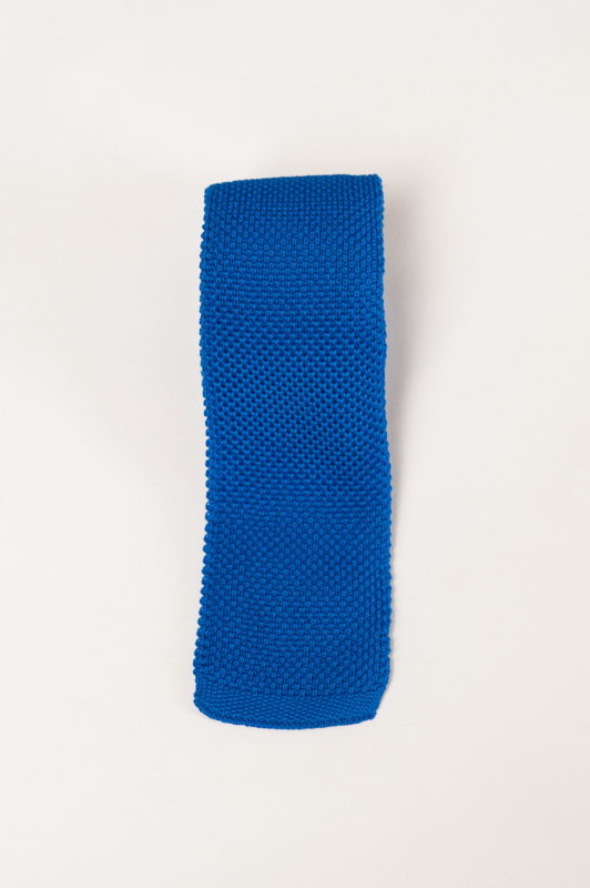 Яркий синий фактурный галстук. Арт.:10-20