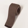 Вязанный галстук коричневого и бежевого цвета. Арт.:10-30