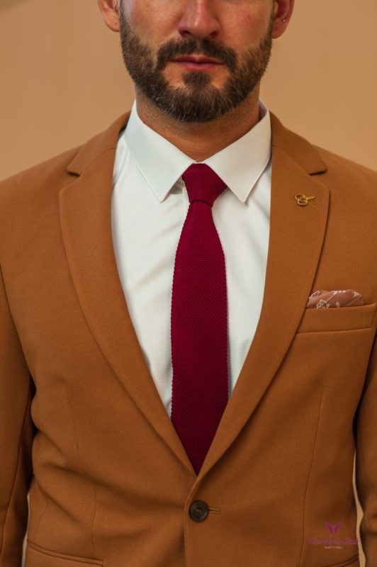 Стильный мужской пиджак горчичного цвета. Арт.:2-528-2