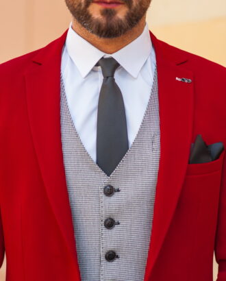Ярко-красный мужской пиджак. Арт.:2-539-1