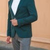 Приталенный пиджак зеленого цвета. Арт.:2-502-1
