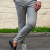 Мужские брюки чинос светло-серого цвета. Арт.:6-505-3