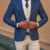 Синий мужской пиджак в стиле кэжуал. Арт.:2-507-5