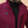 Стильное мужское пальто бордового цвета. Арт.:1-512-2